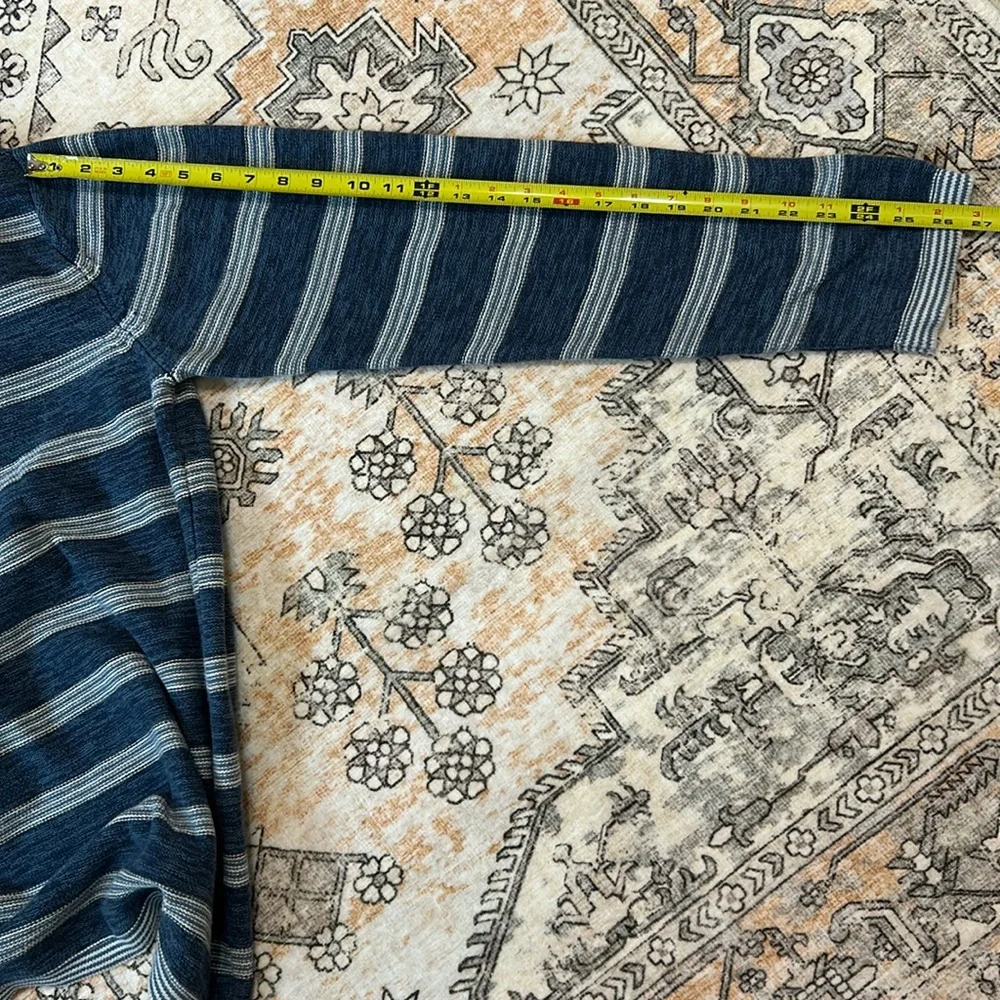 ECOTHS XXL 💯 cotton  stripe sweater with button collar—fair trade!